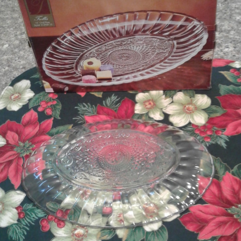 Glass oval plate - Picture 2 of 2